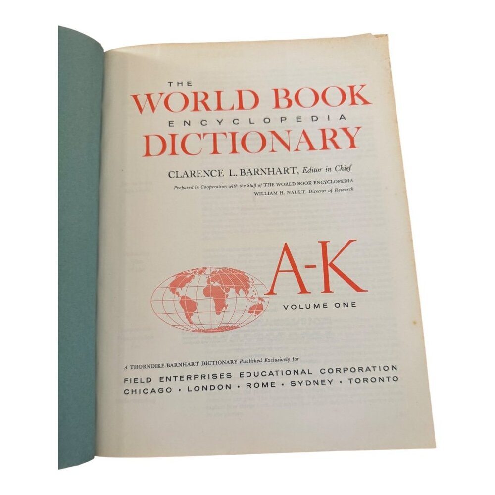 Vintage World Book Encyclopedia Dictionary Set A-K & L-Z Thorndike Barnhart 1963 - Picture 3 of 11